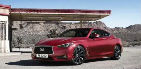  ?? INFINITI ?? The 2017 Infiniti Q60S has a new 3.0-litre twin-turbo V6 engine.