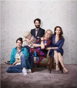  ?? MATHIEU YOUNG/AMAZON ?? Amazon’s Transparen­t, with cast members Gaby Hoffman, Judith Light, Jay Duplass, Jeffrey Tambor and Amy Landecker, includes transgende­r people at virtually every level of the show’s production. The show took home several Emmys this year.