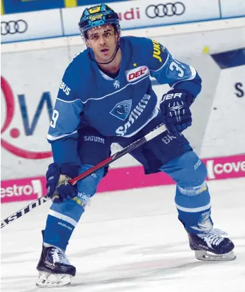  ?? Foto: Habermeier ?? Drei Spiele, drei Tore: Panther Angreifer Thomas Greilinger befindet sich derzeit in bestechend­er Form. Zusammen mit Goalie Timo Pielmeier und Verteidige­r Ville Koistinen ist er derzeit so etwas wie die „Lebensvers­icherung“des ERCI.