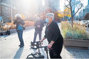  ?? COLE BURSTON AFP VIA GETTY IMAGES FILE PHOTOS ?? Van attack victim Cathy Riddell, seen on the first day of Alek Minassian’s trial on Nov. 10, said she is relieved the case is almost over though “nothing will ever make it right.”