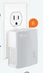  ??  ?? Powerline B adapter plugged into wall