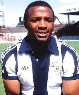  ??  ?? FILE - In this file photo dated July 29, 1978, West Bromwich Albion’s Cyrille Regis poses for a portrait photo PhotoAP