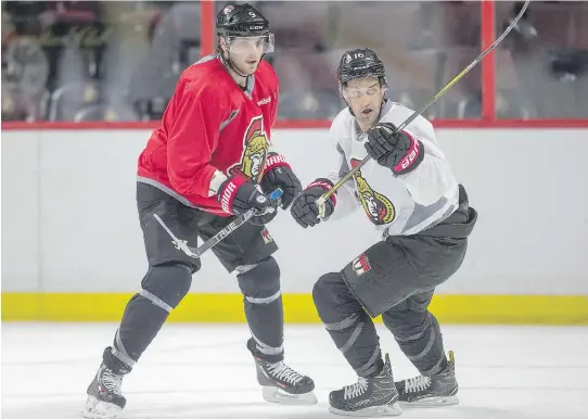  ?? WAYNE CUDDINGTON FILES ?? Clarke MacArthur, right, has suffered four concussion­s in a year and a half. The 31-year-old winger is now out for the rest of the season.