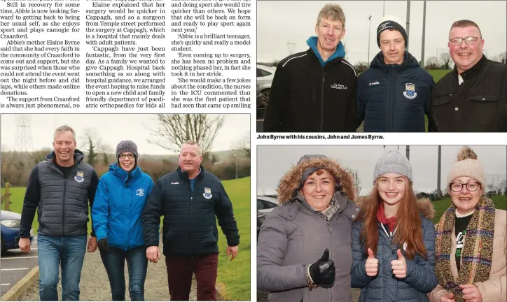  ??  ?? Peadar and Lorraine Whitty with, Cllr. Donal Kenny.
John Byrne with his cousins, John and James Byrne.
Diane Collier, Abbie Byrne and Mag Doyle.