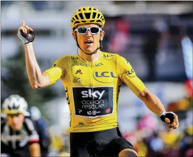  ??  ?? Tour de France hero Geraint Thomas says he is delighted when he meets kids who pretend to be him while riding their bikes