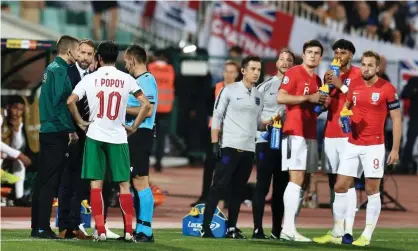  ?? Photograph: Michael Zemanek/BPI/Rex/Shuttersto­ck ?? ‘The shameful, hateful spectacle has inevitably raised questions of whether the match should have been abandoned.’