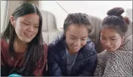  ?? Netflix / TNS / Contribute­d photo ?? Cousins, from left, Lily, Chloe and Sadie connected through a genealogy website. They were all born in China and adopted by parents in the U.S.