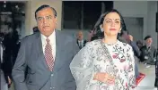  ?? REUTERS ?? Mukesh Ambani’s wife, Nita Ambani, earned ₹8 lakh sitting fee and another ₹1.65 crore commission for the year.