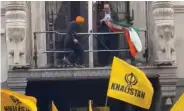  ?? ?? Khalistani elements storming the Indian Embassy in London.