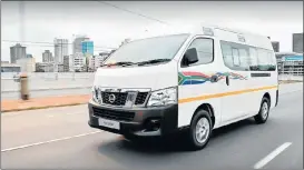  ??  ?? Nissan has developed a wheelchair-friendly version of its NV350 Impendulo minibus.