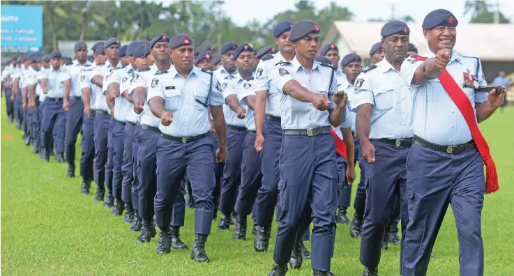  ?? Photo: Ronald Kumar ?? Police recruits at Ratu Cakobau Park in Nausori on July 16, 2020.
