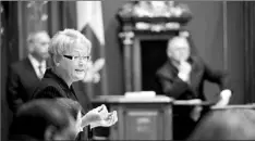  ?? — Photo by The Canadian Press ?? Quebec Premier Pauline Marois responds to Opposition questions Wednesday at the legislatur­e in Quebec City.