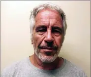  ?? NEW YORK STATE SEX OFFENDER REGISTRY VIA AP ?? This 2017 file photo, provided by the New York State Sex Offender Registry shows Jeffrey Epstein. A judge denied bail for jailed financier Jeffrey Epstein on sex traffickin­g charges Thursday, saying the danger to the community that would result if the jet-setting defendant was free formed the “heart of this decision.”