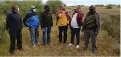  ??  ?? MEMBERS of the Somagwaza Institute inspect an additional initiation site to be used to accommodat­e more initiates as existing sites are expected to be full.