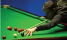  ?? Oli Scarff/AFP/Getty Images ?? O’Sullivan plays another shot in his dominant victory at the Crucible. Photograph: