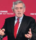  ??  ?? ‘MOBILISE’
Gordon Brown urged spend
