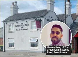  ??  ?? Harvey Kang of The Greyhound in Ashby Road, Swadlincot­e