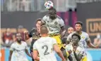  ?? DALE ZANINE/USA TODAY SPORTS ?? The Crew will play without captain Jonathan Mensah, second in MLS with 5.2 clearances per match, at Orlando City.