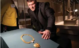  ?? Photograph: Sean Smith/The Guardian ?? Charlie Clarke, pictured, says he will use the payment for the pendant and chain, now in the British Museum, to fund his son’s education.