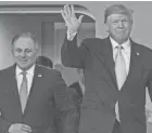  ?? BRETT DUKE/AP FILE ?? In an interview aired Sunday, Rep. Steve Scalise, left, stood by Donald Trump’s tale that Joe Biden did not win the White House.