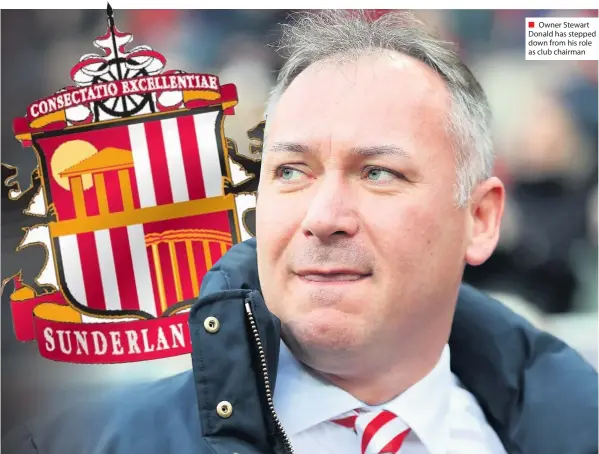  ??  ?? ■ Owner Stewart Donald has stepped down from his role as club chairman