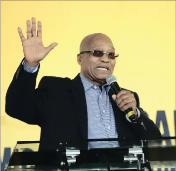  ?? PICTURE: BONGANI MBATHA ?? President Jacob Zuma addressing a rally to mark Youth Day.