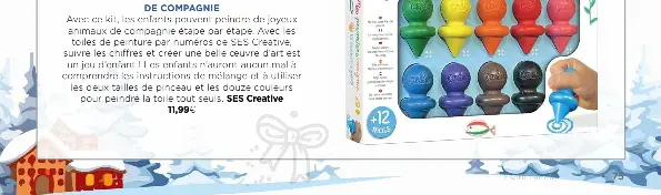 SES Creative - Mes Premiers Crayons Gras - Lot De 8 Couleurs - Incassables, Faciles à Nettoyer, Ne Tâchent Pas Les Mains - Idéal Pour Les Petits Artistes