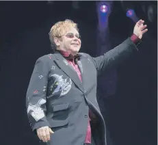  ??  ?? Elton will play some of his biggest crowd pleasers at the show