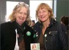  ??  ?? Green Party General Election candidate for Wexford, Paula Roseingrav­e with Grace O’Sullivan MEP.