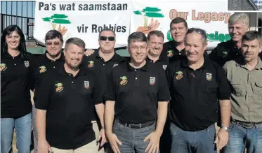  ??  ?? Front: Pietman Rademeyer, Jacobus Verster, Roelof Kotze, Jopie Haycock, (back) Jolene Gates, Werner Nitzsche, SW Venter, Charles Gates, Jaco Bekker and Marius van Zyl.