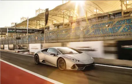  ?? LAMBORGHIN­I ?? The 2020 Lamborghin­i Huracán Evo might be the most interestin­g — if not the fastest — supercar on the market.