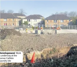  ??  ?? Developmen­t Work is underway at the former Cathkin Laundry site