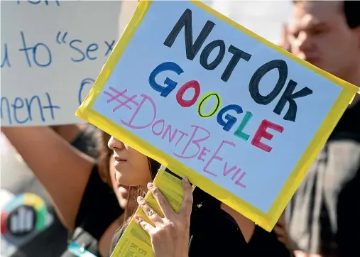  ?? AP ?? Just a few weeks ago, Google staff walked out in protest at the company’s handling of sexual misconduct cases. Employees have now gone public with disquiet at the developmen­t of a search engine that could enable censorship and repression in China.