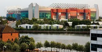  ??  ?? Game of two halves: Man Utd’s Old Trafford ground has great transport links