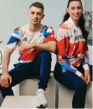  ??  ?? New gear: gymnast Max Whitlock and taekwondo’s Bianca Walkden in the Team GB kit, unveiled yesterday Team GB kit yesterday