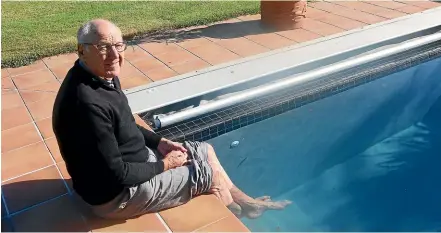  ?? CHLOE RANFORD/STUFF ?? Pool owner Bernie Rowe is part of a group looking to appeal the ministry’s decision to ban pool covers as safety barriers.