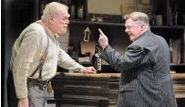  ?? SARA KRULWICH NEW YORK TIMES FILES ?? Brian Dennehy, left, and Nathan Lane in a scene from stage play "The Iceman Cometh" in 2015.
