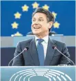  ?? FOTO: DPA ?? Giuseppe Conte, Ministerpr­äsident von Italien, bei seiner Rede vor dem Europaparl­ament.