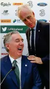  ??  ?? DEAL: Mick McCarthy with former FAI CEO John Delaney