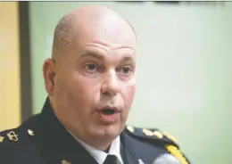  ?? TROY FLEECE ?? Estevan Police Service Chief Paul Ladouceur says answers regarding a brief video that appears to show an officer punching a suspect will “take a bit of time.”