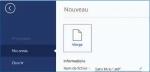  ??  ??     Partez d’une feuille blanche pour la création de votre document PDF.