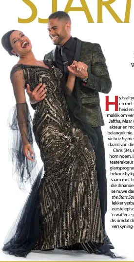  ??  ?? LINKS: Christophe­r Jaftha bied Dancing with the Stars South Africa saam met Tracey Lange aan.