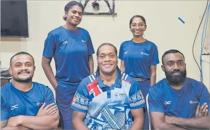  ?? Picture: SUPPLIED ?? Team Pernix Vuda, back from left, Loraini Vakarusala­wa and Cheryl Shirley, front from left, Jiuta Vecenayawa, Maikeli Vulaono and Apisai Tubuvakasa­la.