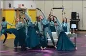  ?? AMY STEBNER — FOR MEDIANEWS GROUP ?? Perkiomen Valley Indoor Color Guard 2024perfor­mance of “A Little Too Late” at their last competitio­n held at Hunterdon Central Regional School District, New Jersey, on March 2.