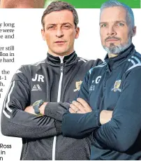  ??  ?? Former Wasps bosses Jack Ross and Jim Goodwin are now in charge at Hibs and St Mirren