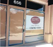 ?? MIKE MAYO/SOUTHFLORI­DA.COM ?? Anthony’s Pronto Kitchen, a delivery and takeout concept from the owner of Anthony’s Runway 84, will open later this year at 656 N. Federal Highway in Fort Lauderdale.