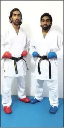  ??  ?? Chatsworth brothers Ashlyn and Ashton Pillay are geared for the Commonweal­th Karate Championsh­ips in Durban later this month.