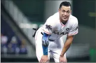  ?? AP FILE ?? Reigning National League MVP Giancarlo Stanton has left the Miami Marlins for the New York Yankees, the Bronx-based franchise confirmed on Monday.