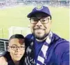  ?? COURTESY OF JULIAN RIOS ?? Orlando City superfan Julian Rios and his son, Giovanni, cheer on the Lions during a recent match.