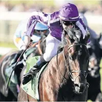  ??  ?? DONN DEAL: Donnacha O’Brien drives Ten Sovereigns home in the Juddmonte Middle Park Stakes at Newmarket